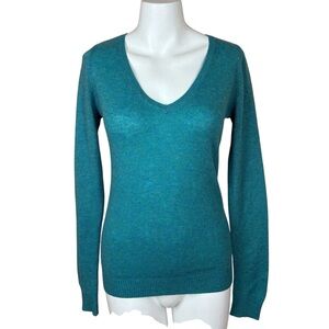 Ann Taylor Factory V Neck 100% Cashmere Sweater- XS